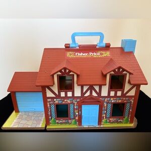 Fisher~Price Vintage 952 Brown Family House Play Set 1980s